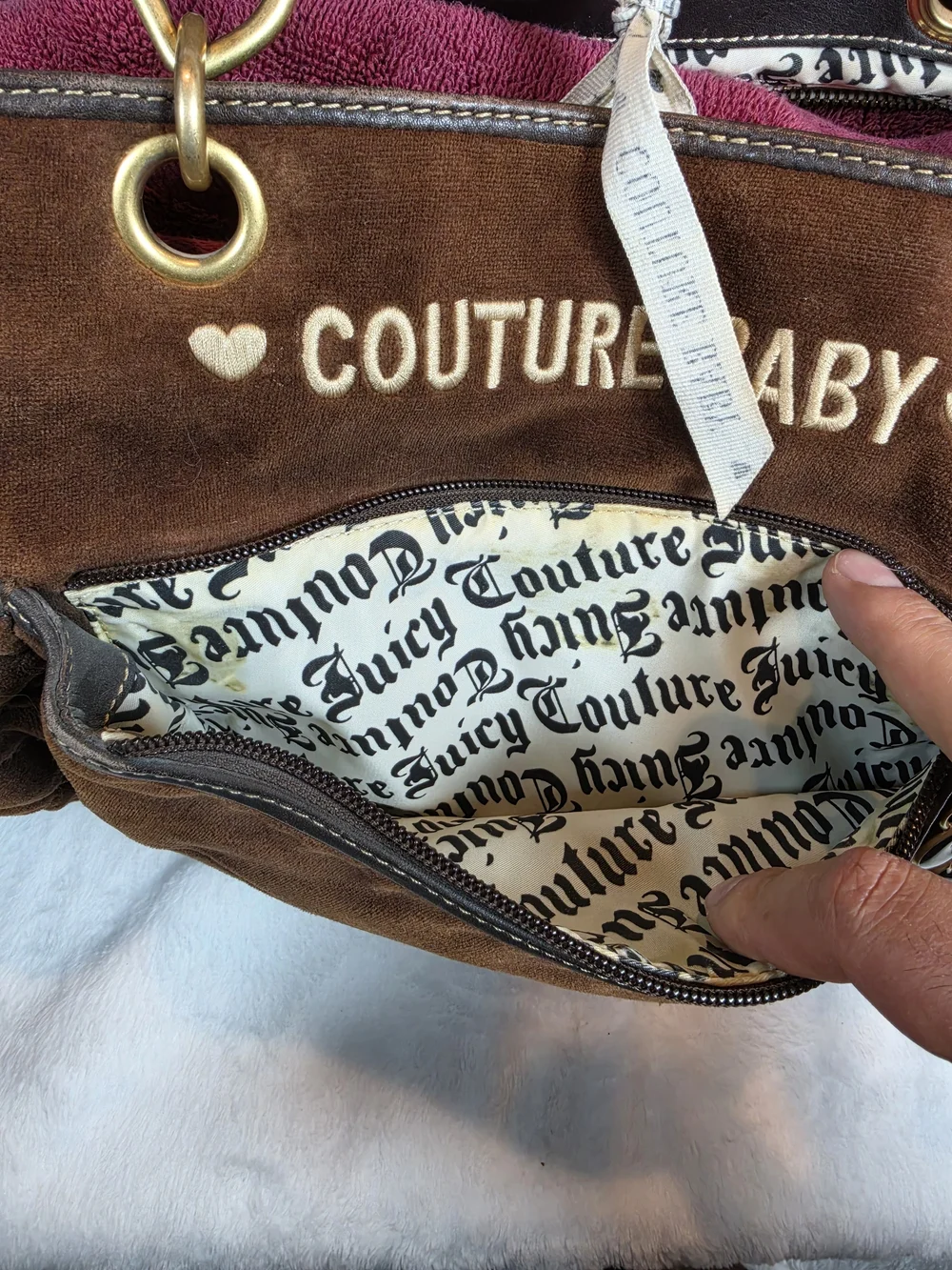 Juicy Couture Brown 'Couture Baby' Enfant De Juicy Tote Bag